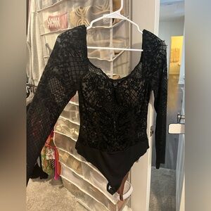 Black lace bodysuit